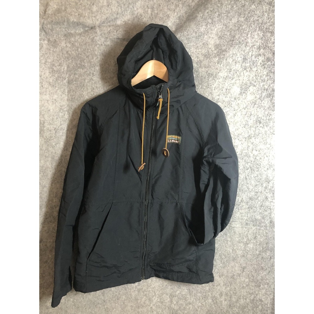 L.L. Bean Jacket Womens XXS Black Nylon Lightweight Mountain Classic Anorak